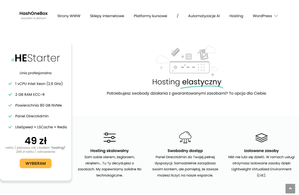 HashMagnet.pl | Dostępne pakiety hostingowe