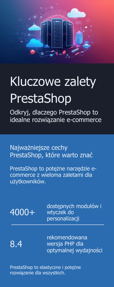 Infografika Najwazniejsze cechy PrestaShop ktore warto znac 1