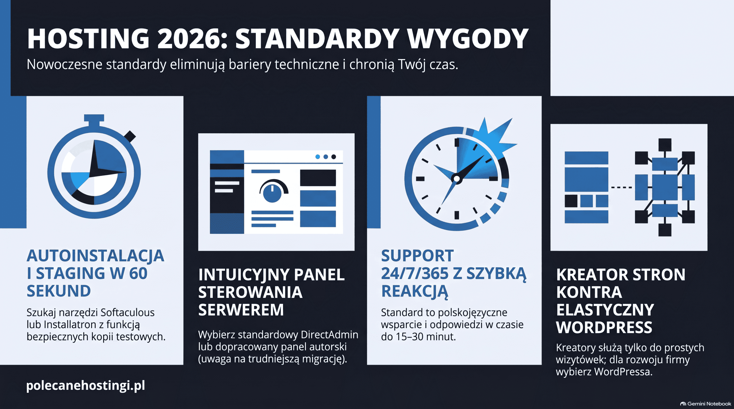Hosting 2026 Standardy Wygody